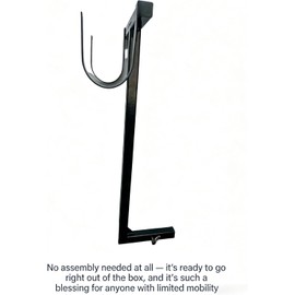 FreeAgain Universal Walker Holder for Mobility Scooters(Thicken)- Compatible with Pride Mobility & Golden Technologies, Black, Scratch-Resistant Alloy Steel
