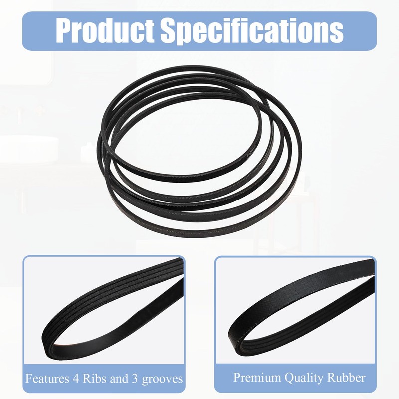Dryer Drum Belt 8066065 for Whirlpool Kenmore Dryers Replaces 695055