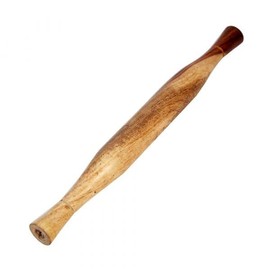 Click2Get Wooden Chapati Roti Rolling Pin Dark Solid Wood Thin Indian Tapered Belan Velan Gujarati Rolling Pin Ideal for Rolling Out Chapati Roti Paratha