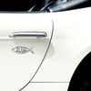 Jesus Fish Christian Car Emblem - Chrome Silver Fish Emblem