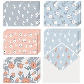 Tarjetas en blanco con sobres para todas las ocasiones, 30 tarjetas de notas en blanco con sobres y calcomanías, tarjetas de felicitación en blanco de