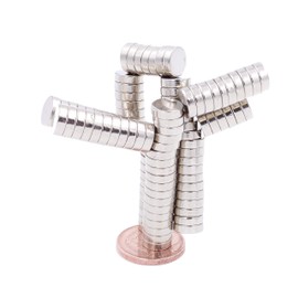 Brudazon 50 Mini Disc Magnets 7 x 2 mm N52 Strongest Level Neodymium Magnets Ultra Strong Power Magnet for Model Making, Photo, Whiteboard, Notice Board, Fridge, Crafts, Magnetic Disc Extra Strong