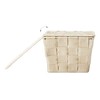 Relaxdays Storage Basket with Lid, Wicker Look, Bathroom Organiser, H