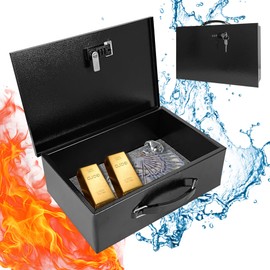 YIYITOOLS - Caja de bloqueo ignífuga, doble combinación y caja de seguridad