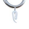 tooloflife 100 Pack White Plastic Curtain Hooks 2.8 by 1.2