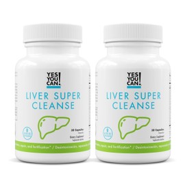Yes You Can! Liver Super Cleanse Detox & Repair - Renew, Revitalize & Enhance Liver Health with Essential Vitamins, Milk Thistle Extract - Fatty Liver Wellness - 2 Pack