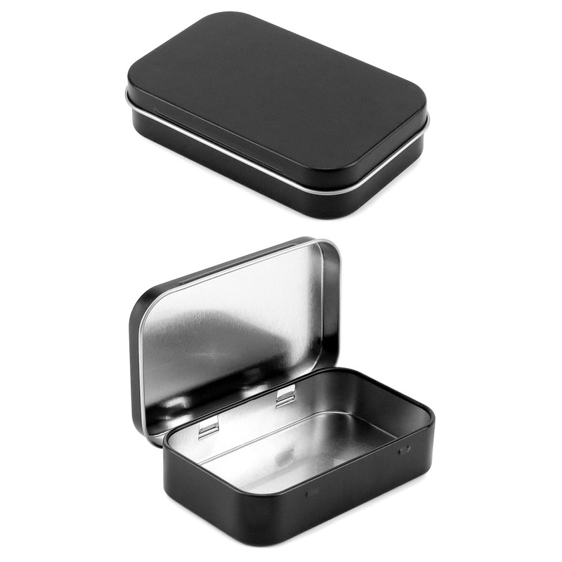 QWORK® Pack of 20 rectangular metal tins with lid, 95