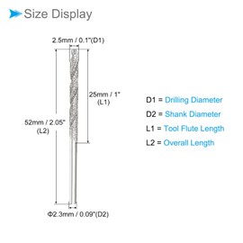 CoCud Diamond Twist Drill Bits, 2.5mm Drill Bit Diameter, Metric Tipped Drill Bit High Speed Steel - (Applications: for Glass Sea Shells), 10-Pieces