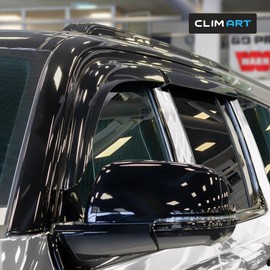 CLIM ART Incredibly Durable Rain Guards for Jeep Grand Wagoneer L 2023-2025, Original Tape-on Window Deflectors, Vent Deflector, Window Visors, Car Accessories, 4 pcs. - 422361