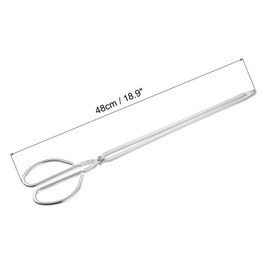 uxcell Scissors Tong, 48cm Stainless Steel Fireplace Firewood Picker Barbecue Charcoal Pick Up Tool
