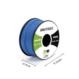 Brotree Paracord 2mm 30M 100% Nylon Rope 1 Strand Parachute Cord for Outdoor, Craft, DIY - 45kg Breaking Load (Dark Blue)