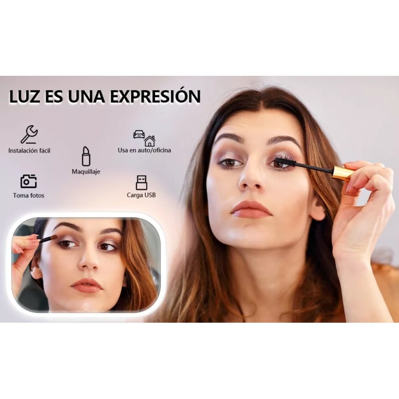 Emagie Espejo De Maquillaje Para Auto Con 3 Modos De