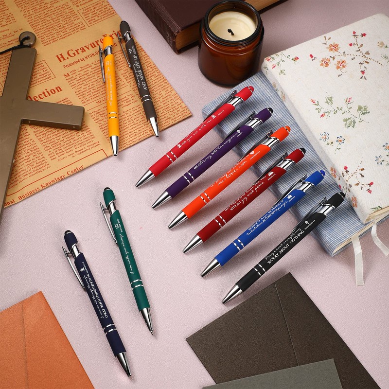 Fuutreov 50 Pcs Christian Pens Gift Bulk Bible Verse Inspirational