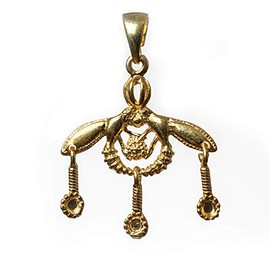 BeautifulGreekStatues Malia Bees Minoan Cretan Solid Pendant Sterling Silver 925 Handmade 25 mm, Sterling silver