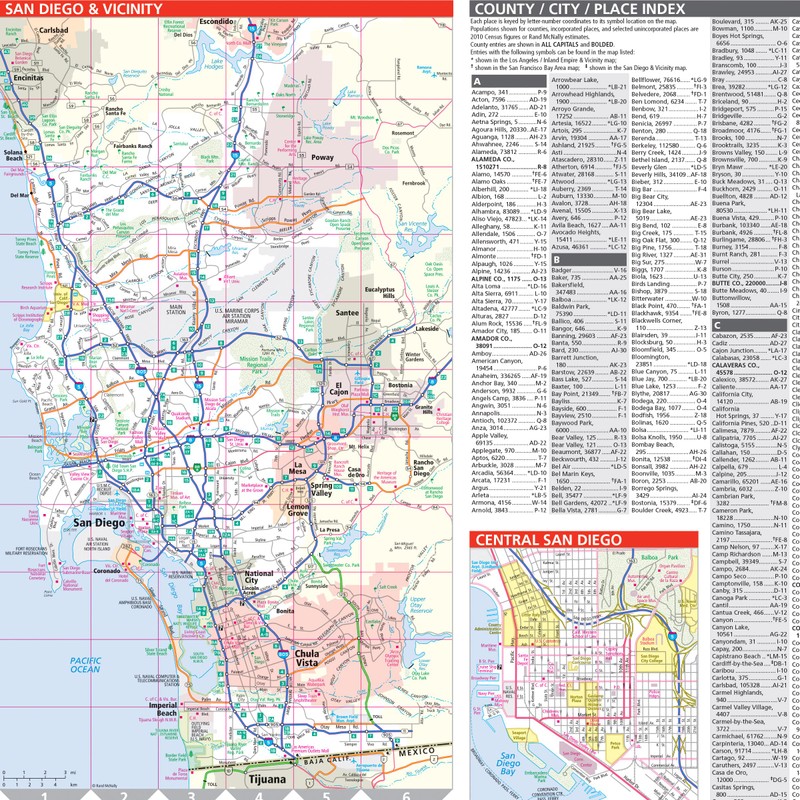 Rand McNally Easy to Read: California State Map
