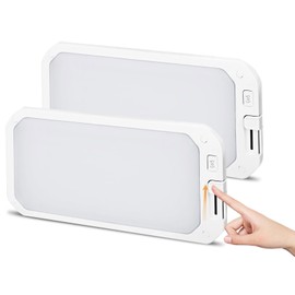 2Pack RV Lights Interior 1200LM，3 Color 12V RV LED Lights Interior with Remote Control, 3000-6500K Dimmable RV Interior Lighting Ceiling Light for RVs/Camper/Trailer/Boat