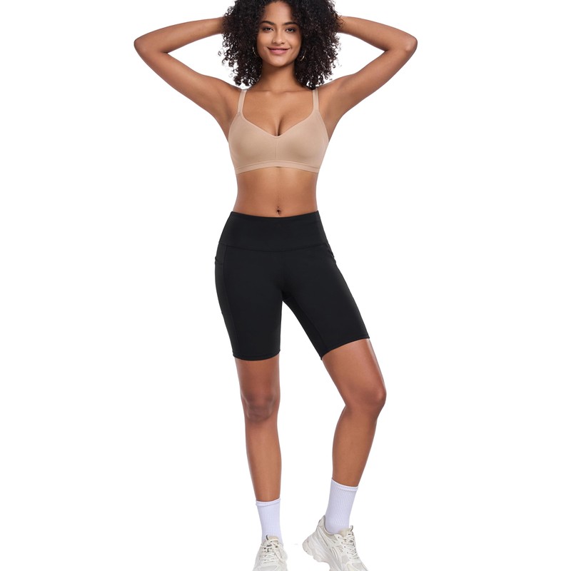 ANGOOL Women's Bra Without Underwire Medium Support Sports Bra Back