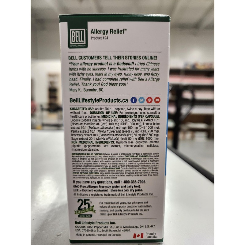 Bell Allergy Relief™ - A balanced natural formula, for comfortable