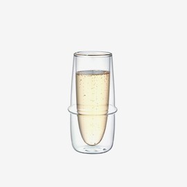 Kinto Kronos Double Wall Champagne Glass 160ml / 킨토 크로노스 더블월 샴페인글래스 160ml