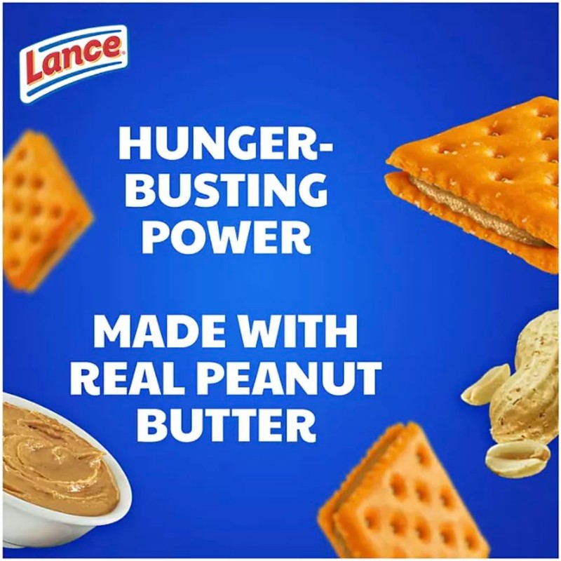 Lance Toast Chee Peanut Butter Sandwich Crackers, (40 Count) Bulk