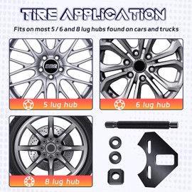 Osakesukar Universal Wheel Bearing Hub Removal Tool，Fits for 5, 6, and 8 Lug Hub Assemblies on Cars Or Trucks