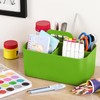 Multiuse Caddy Organizer with Handle - Stackable Plastic Tote Bin
