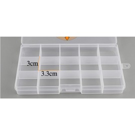 J&J Ortho Dental Orthodontic Accessory Organizer Grid Box (15 Grids) (5, Blue Clip)
