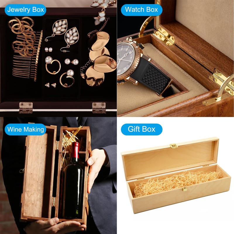 PATIKIL 4pcs Small Piano Hinges 2.6" x 0.6" Mini 90