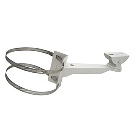 Coolotic Security Camera Housing Bracket Mounting Hardware Pole Cylinder Prismatic Outdoor Mounting Base Arm (with Stainless Steel Band)