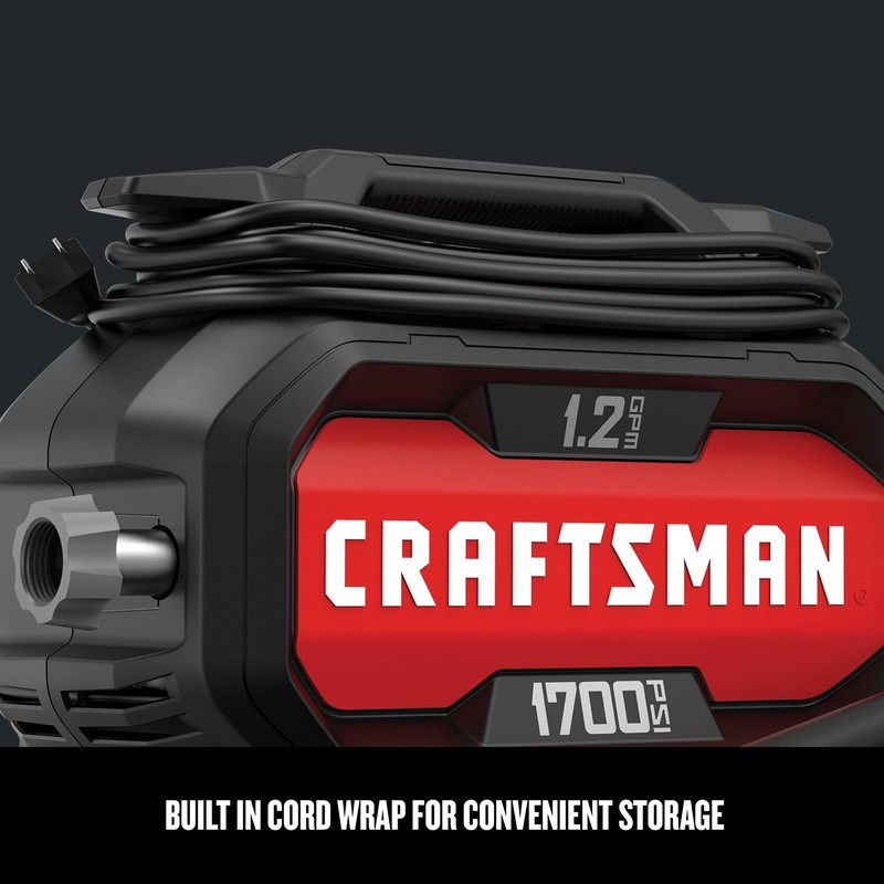 CRAFTSMAN Electric Pressure Washer, Cold Water, Lightweight Corded Power Washer