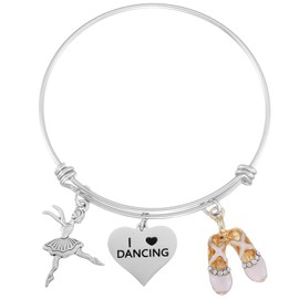 HUTIMY Dance Bracelet for Girls Gifts Teen Women Teenager Ballet Teacher Birthday Presents Dance Charm Dancer Bracelet