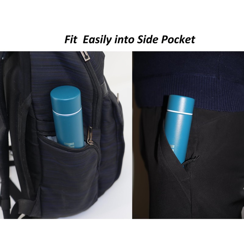 Thermos Flask Slim Long Water Bottle Dopper Stainless Steel 250