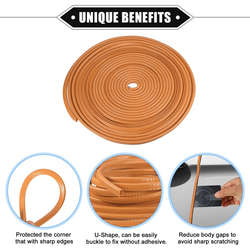 X AUTOHAUX Car Door Edge Guard, 32.8ft U Shape Rubber