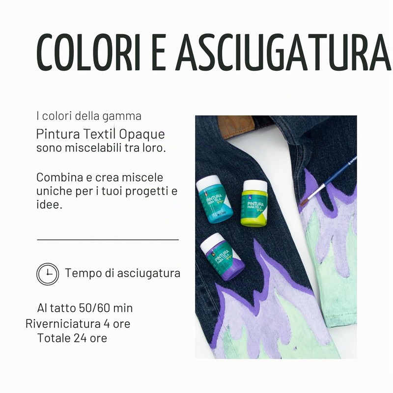 Vernice per tessuto Opaque To-18 nero 35 ml La Pajarita,