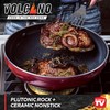 Red Volcano Textured Ceramic Nonstick, 11" Flat Bottom Wok Stir-Fry