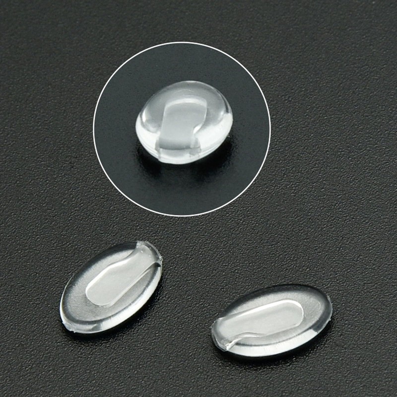 OPUGIT Push-in Eyeglass Nose Pads,10 Pairs Glasses Nose Piece Soft