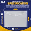 G4GADGET A4 Clear Plastic Wallets – Pack of Popper Document