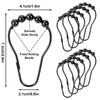 Shower Curtain Rings,Shower Curtain Hooks,Rust Proof Secure Lock Ring Clips