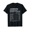 Jameson Nutrition Facts Name Funny T-Shirt