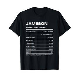 Jameson Nutrition Facts Name Funny T-Shirt