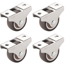 Pack of 4 Swivel Castors, Robust Castors, Transport Castors, Suitable for Transporting Furniture and Heavy Items, Very Practical (Silver)