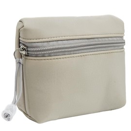 YDR Period Bag for Women, Soft Cotton Sanitary Napkin Storage Bag, Cute Cosmetic Pouch for Travel with Zipper