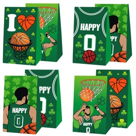 WPVTRA 12pcs B Basketball Party Favor Bags, Candy, Cookie Bags, Birthday Party Supplies, Decoration for B Basketball Birthday Party.