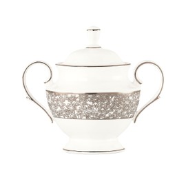 Lenox Silver Bouquet Sugar with Lid