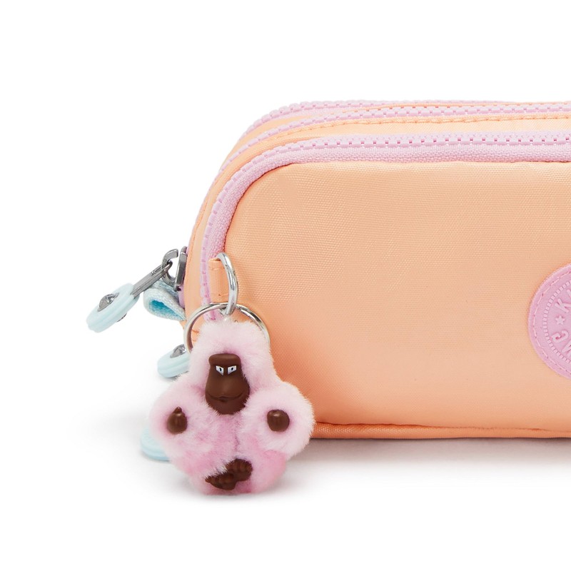 Kipling Gitroy Metallic Pencil Case Magical Orange