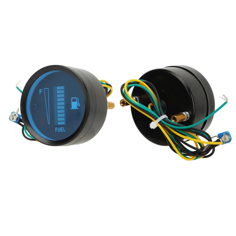 Motorcycle Fuel Level Gauge 52mm Housing Diameter LED Light Display
