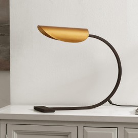 SAFAVIEH Lighting Collection Mari Antique Gold/Rust 15-inch Table Task Lamp (LED Bulb Included)