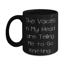 Joke Knitting Gifts, The Voices in My Head are Telling Me to Go Knitting, Birthday 11oz 15oz Mug For Knitting, Knitting gifts for beginners, Easy knitting patterns for gifts, Knitted dishcloth