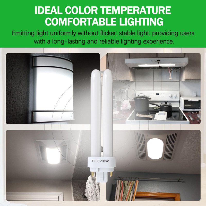 Zfegto FDS18E35/4 CFL Light Bulbs for Panasonic, 4 Pin G24q-2