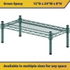 2 Pack 12" x 24" x 8" Green Wire Dunnage